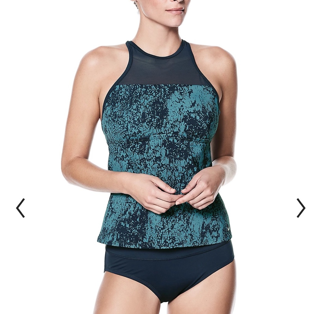 Women's Nike High-Neck Swim Tankini Top Bikini